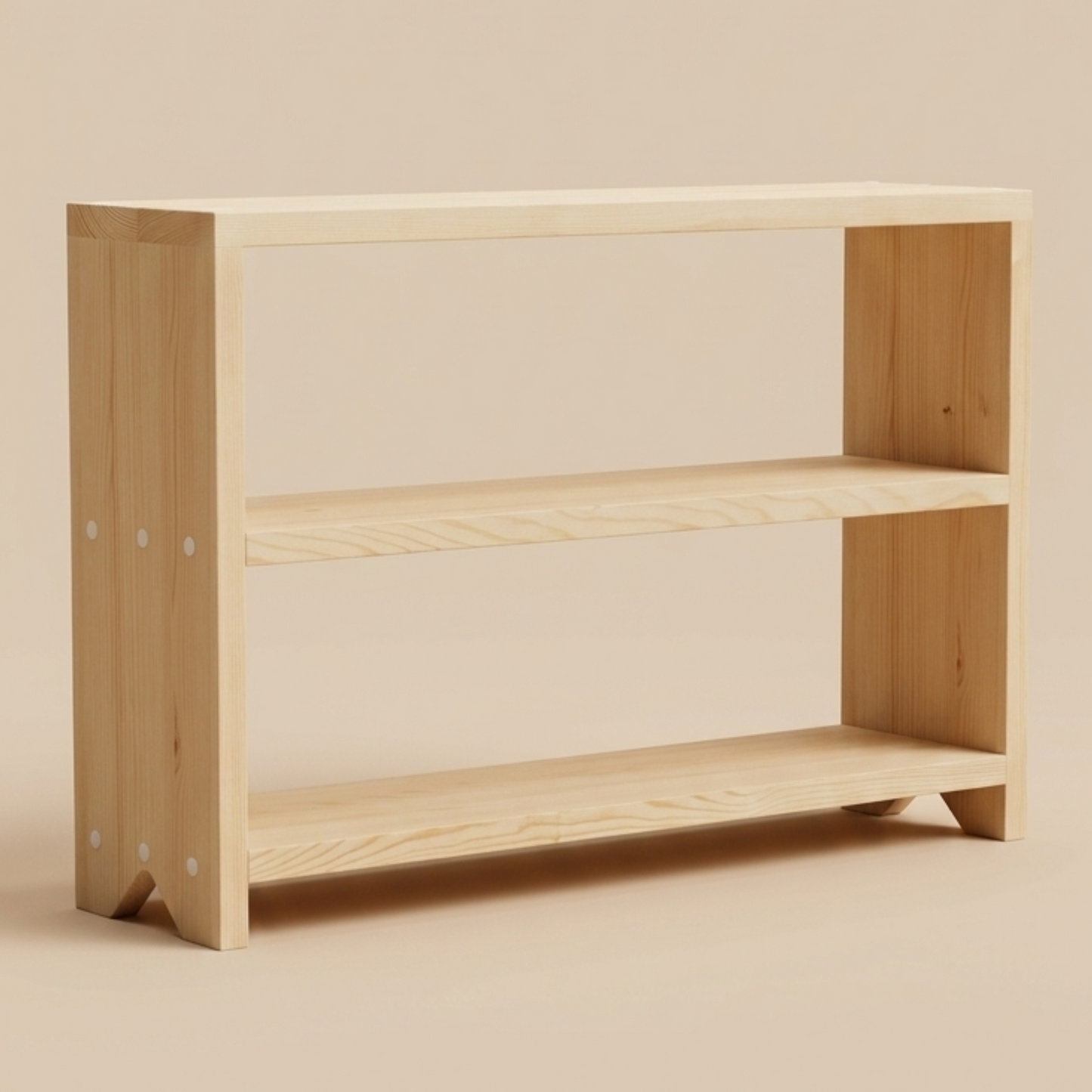 Solid Wood Box Bookcase & Shelving Unit - Modular Storage Organizer - Boxes