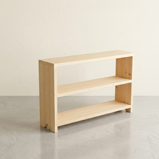 Solid Wood Box Bookcase & Shelving Unit - Modular Storage Organizer - Boxes