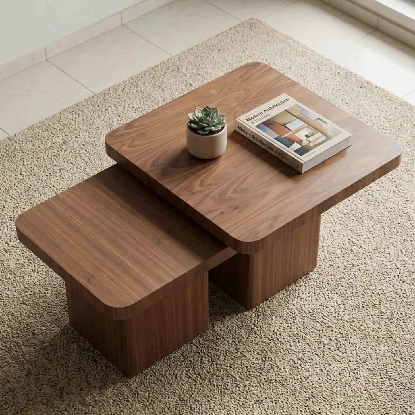 Square Side Table Wood Coffee Table 48" – Square Coffee Table for Living Room | Square Coffee Table UK - Terrva